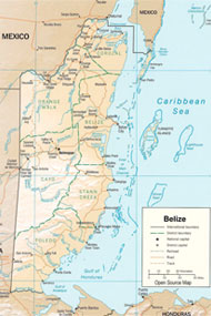 Map of Belize