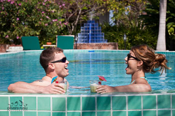 Honeymoon Couple in pool