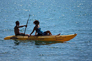 Honeymoon kayaking